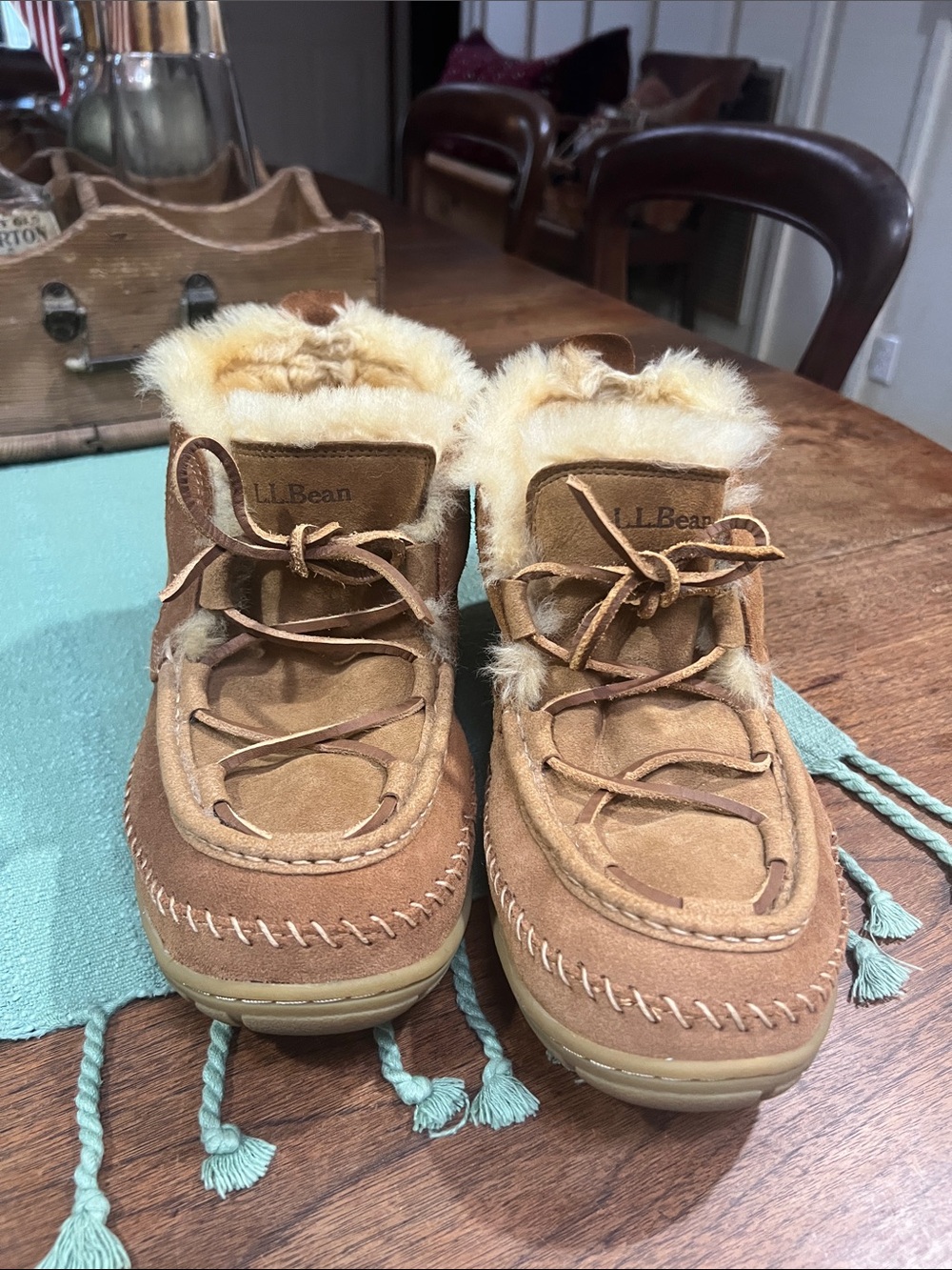 L.L.Bean Wicked Good Moccasin Slippers - Picture 2 of 7